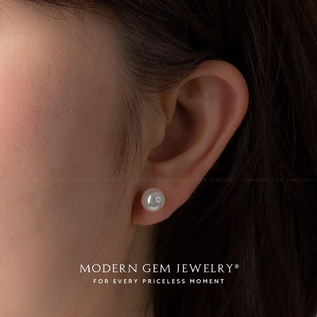 Round Stud Akoya Pearl Earrings