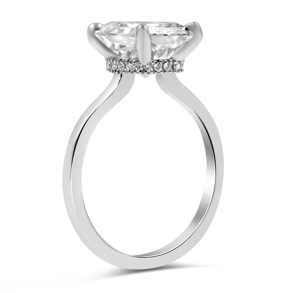 Sarah | Radiant Moissanite Engagement Ring