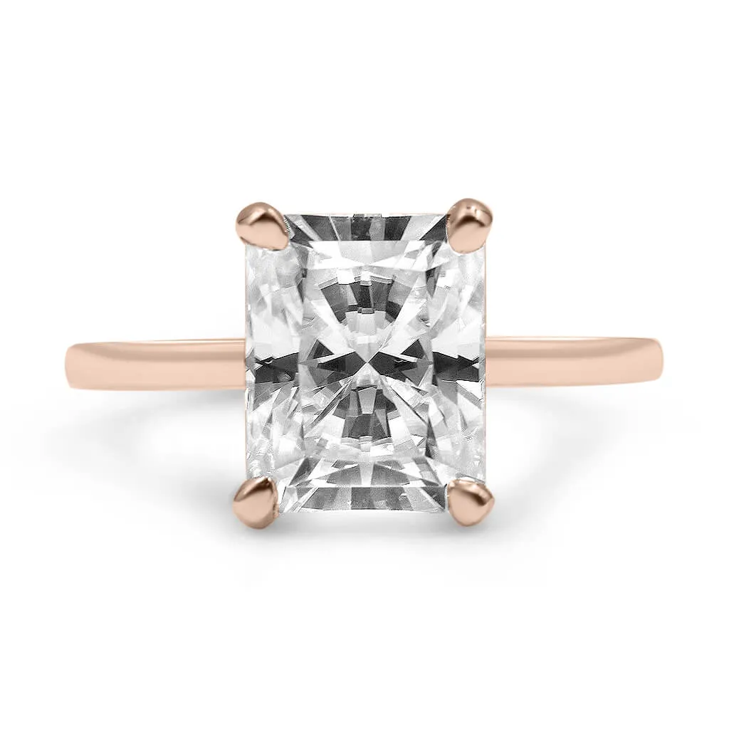 Sarah | Radiant Moissanite Engagement Ring