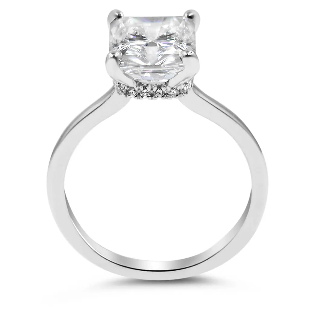 Sarah | Radiant Moissanite Engagement Ring