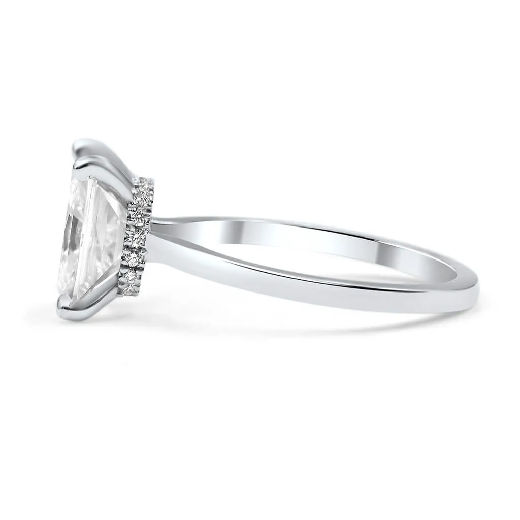 Sarah | Radiant Moissanite Engagement Ring