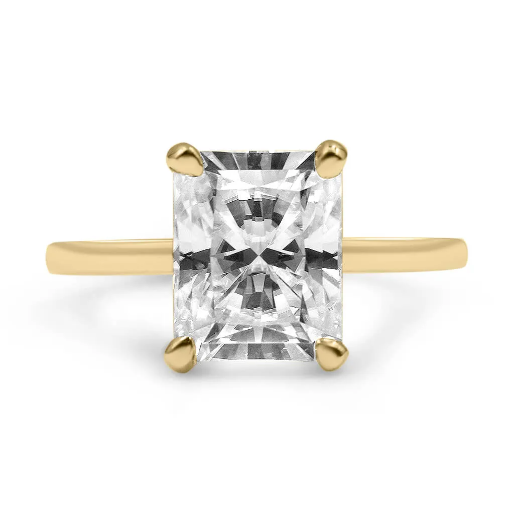 Sarah | Radiant Moissanite Engagement Ring