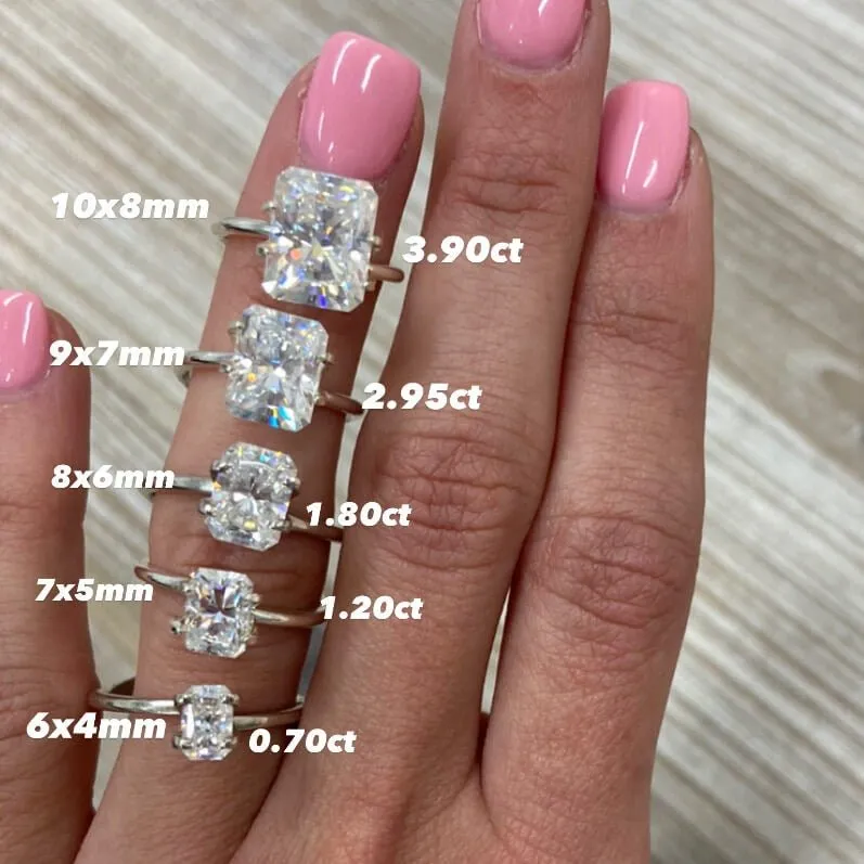 Sarah | Radiant Moissanite Engagement Ring