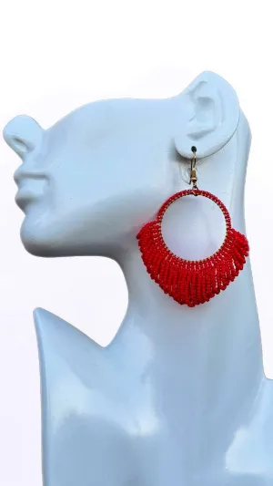 Scallop Beaded Earrings