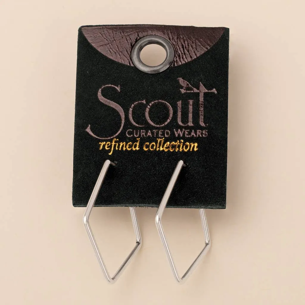 SCO Refined Earring Collection - Orion Diamond Hoop/Sterling Silver