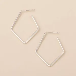 SCO Refined Earring Collection - Orion Diamond Hoop/Sterling Silver