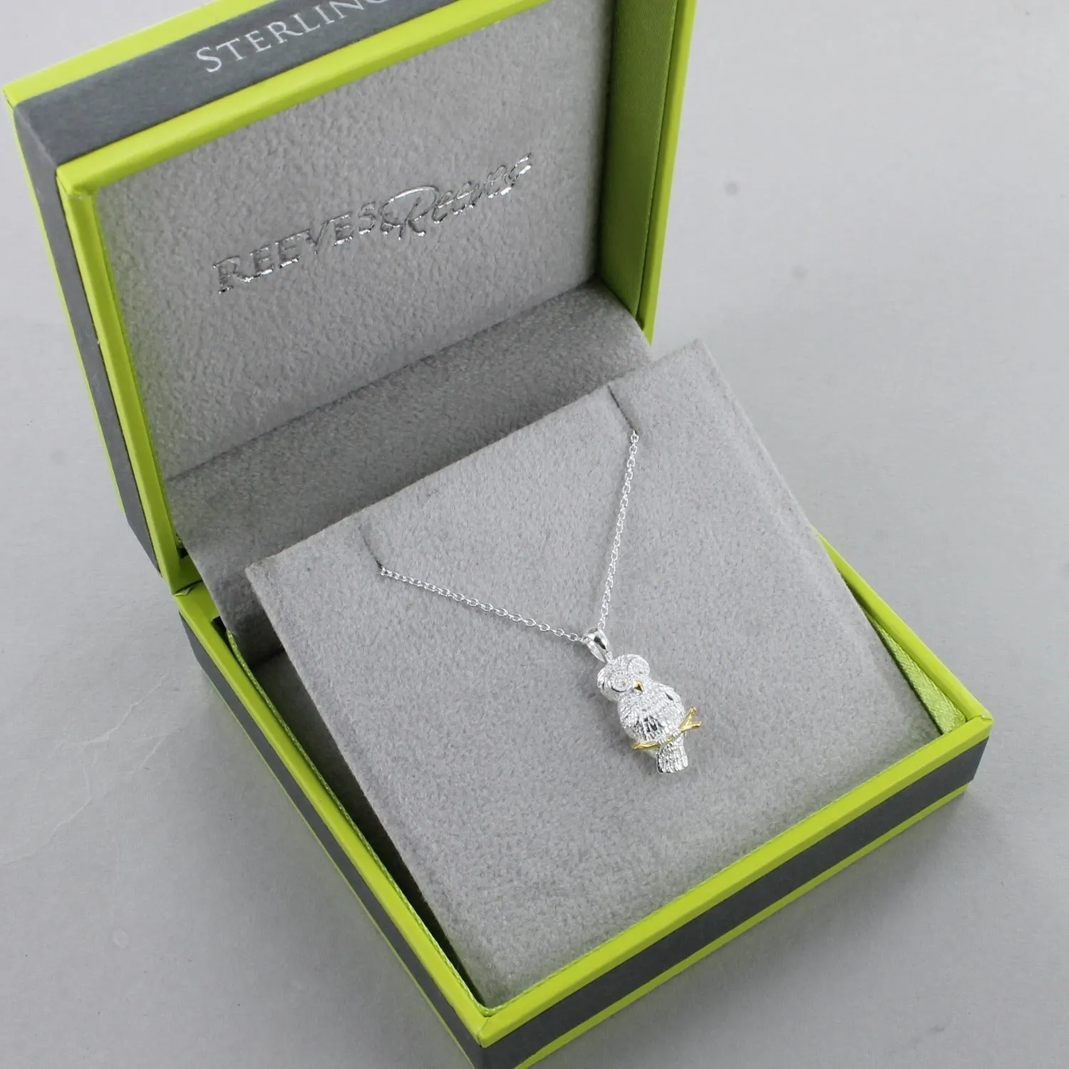 Silver and Gold plate Owl Necklace