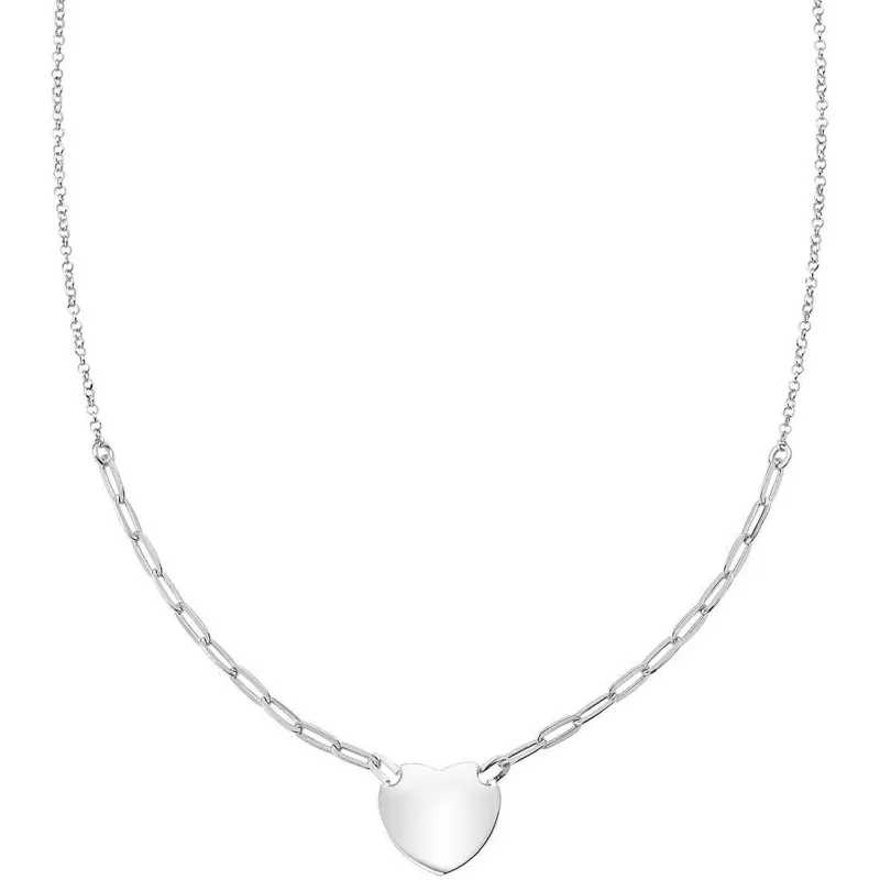 Silver Paper Clip Heart Necklace | Amen