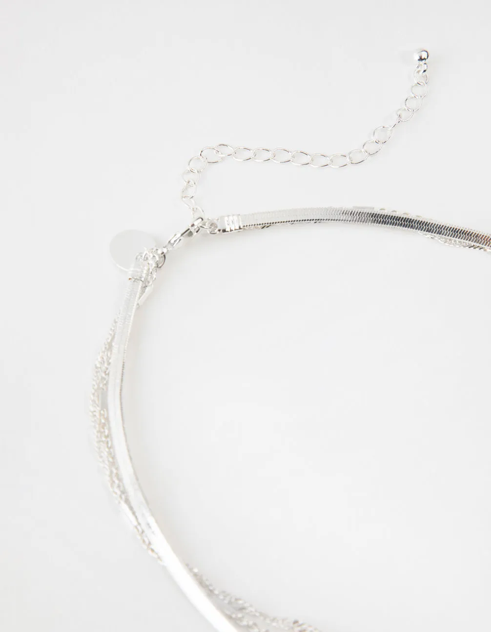 Silver Short Celestial 3-Row Necklace