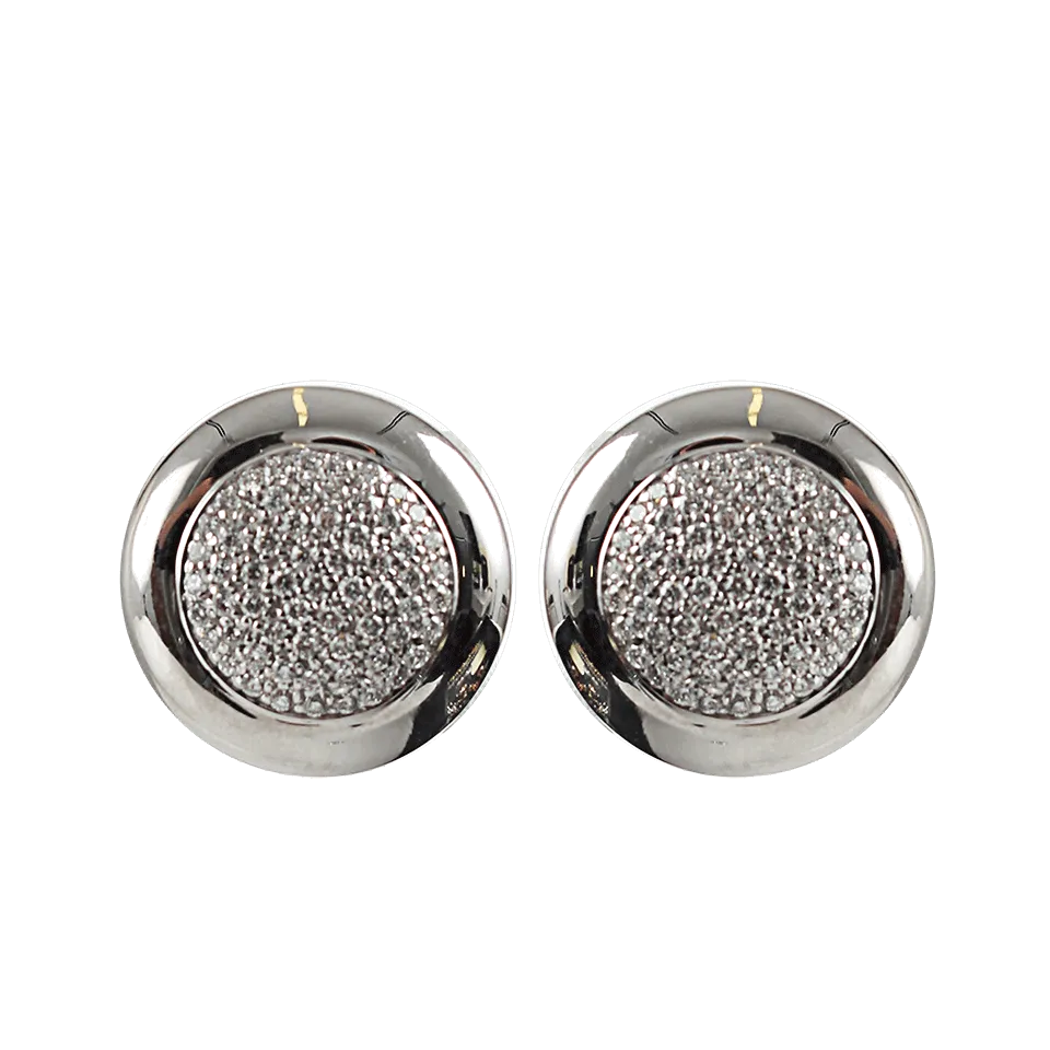 Sloppy Pave Diamond Stud Earrings