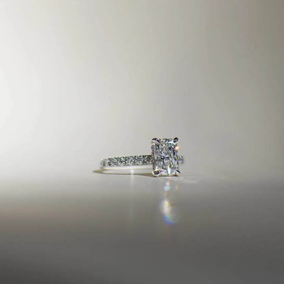 Sofia | Radiant Cut Solitaire Diamond Engagement Ring
