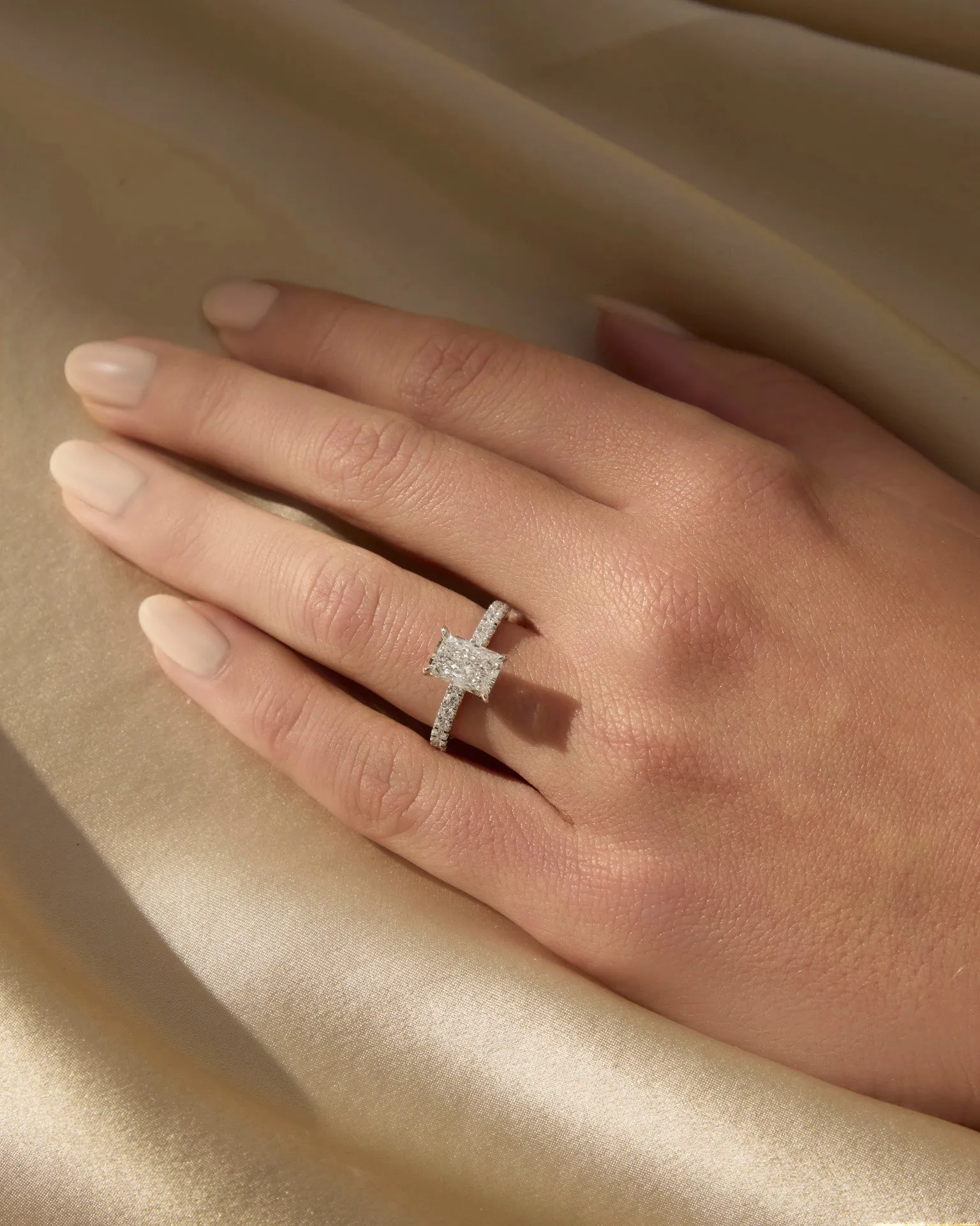 Sofia | Radiant Cut Solitaire Diamond Engagement Ring