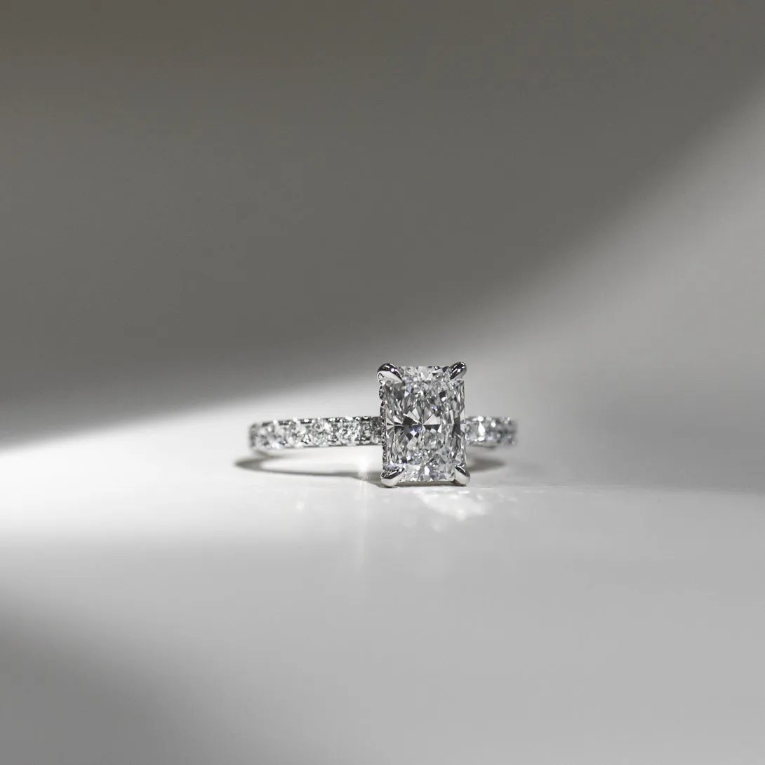 Sofia | Radiant Cut Solitaire Diamond Engagement Ring