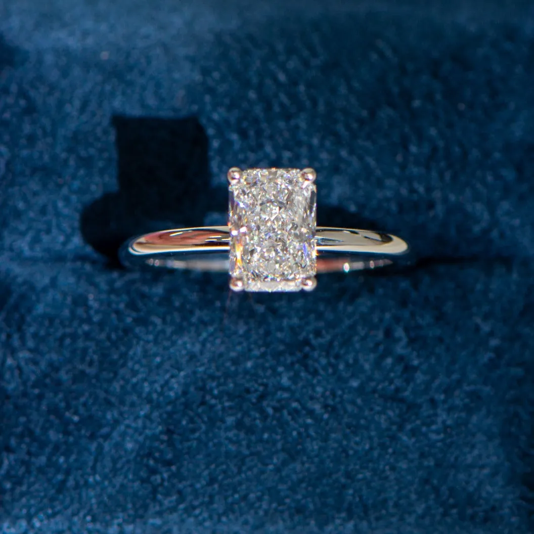 Sofia | Radiant Cut Solitaire Diamond Engagement Ring