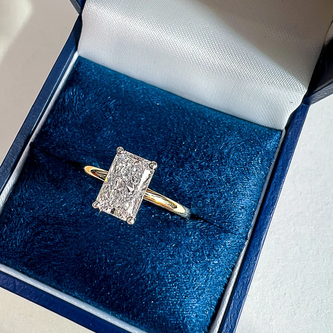 Sofia | Radiant Cut Solitaire Diamond Engagement Ring