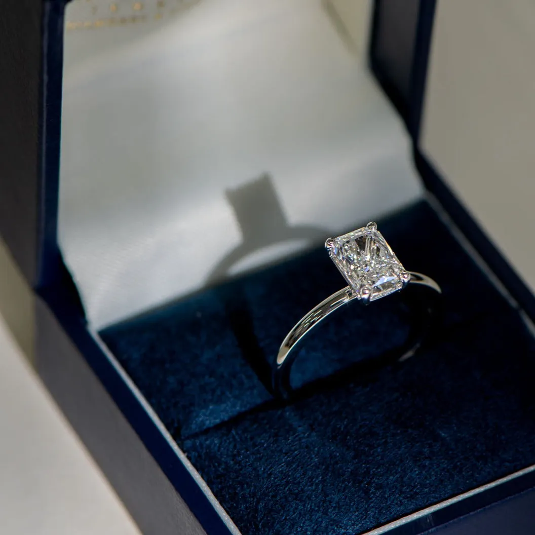 Sofia | Radiant Cut Solitaire Diamond Engagement Ring
