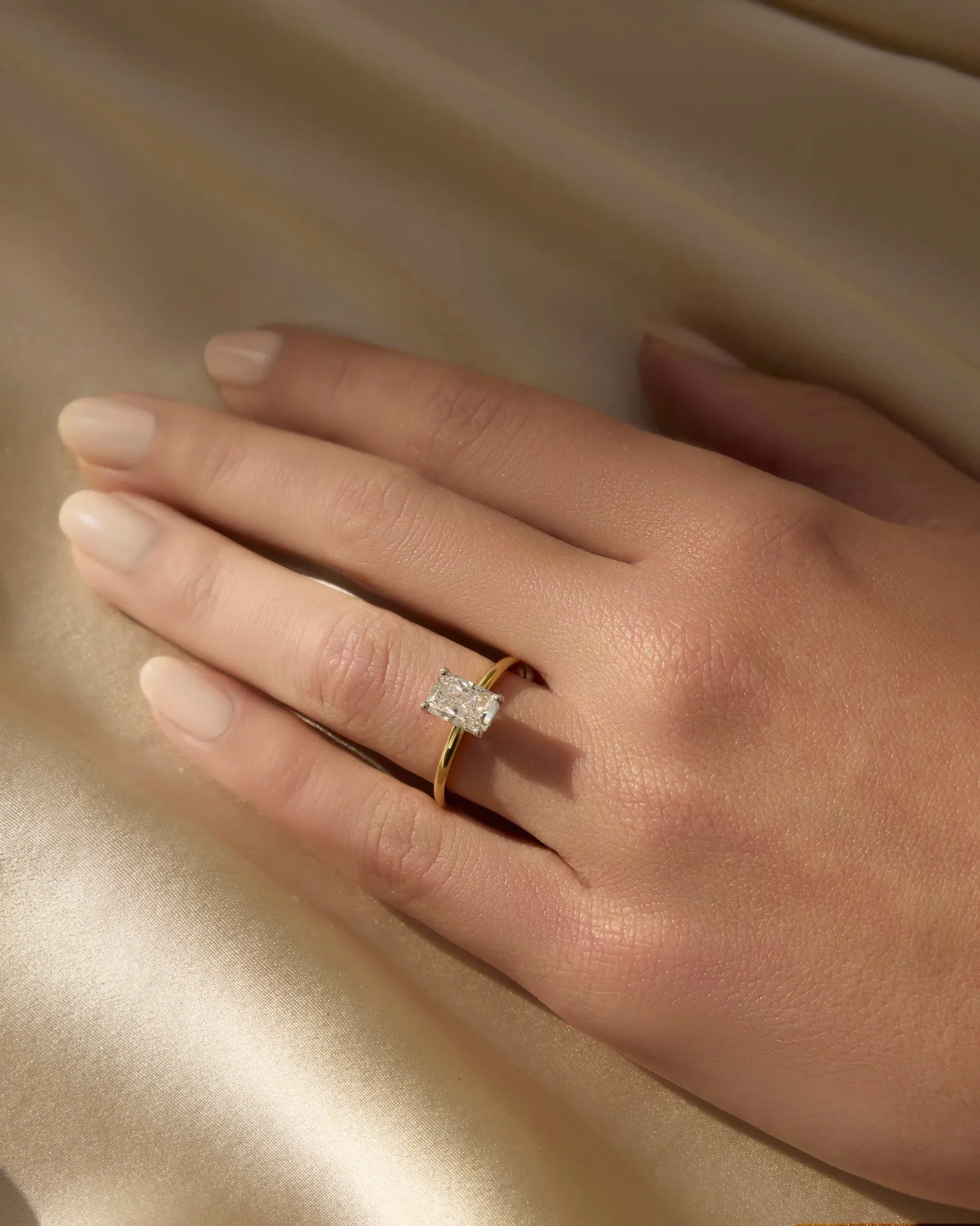 Sofia | Radiant Cut Solitaire Diamond Engagement Ring