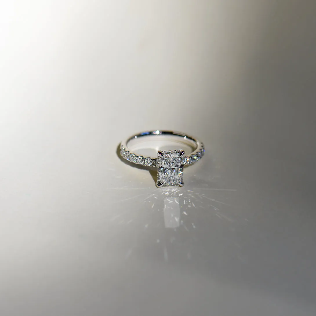 Sofia | Radiant Cut Solitaire Diamond Engagement Ring