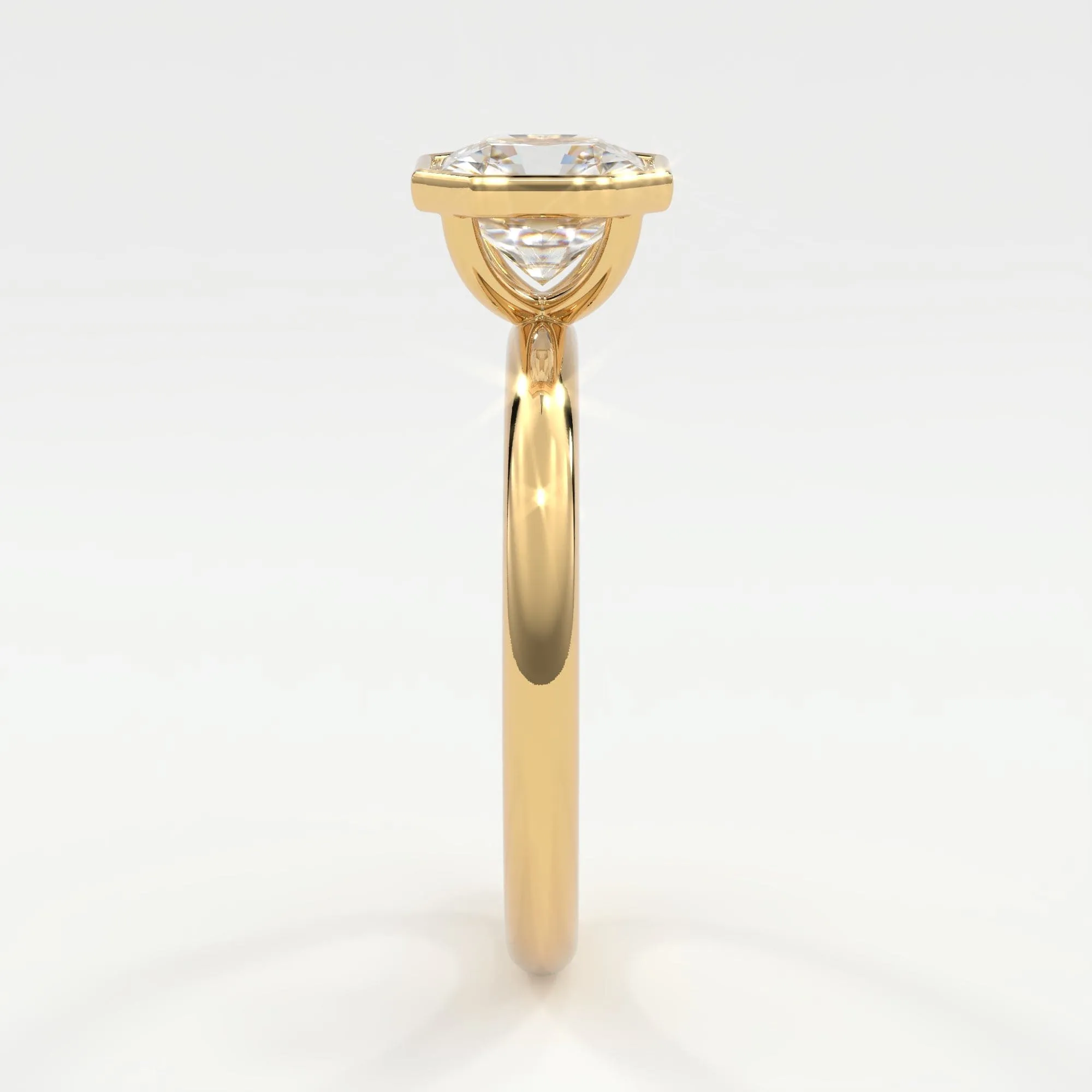 Square Radiant Cut Bezel Setting