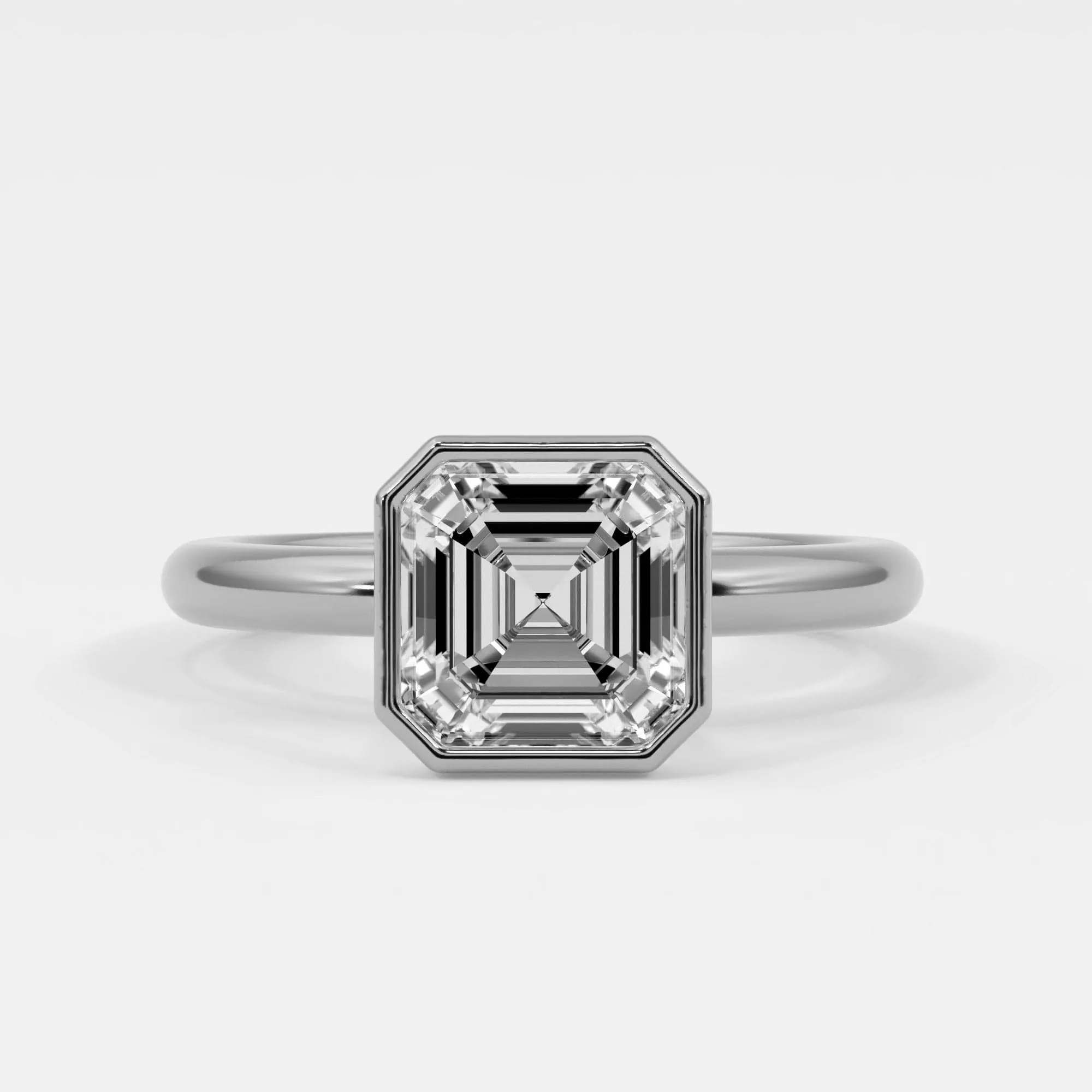 Square Radiant Cut Bezel Setting