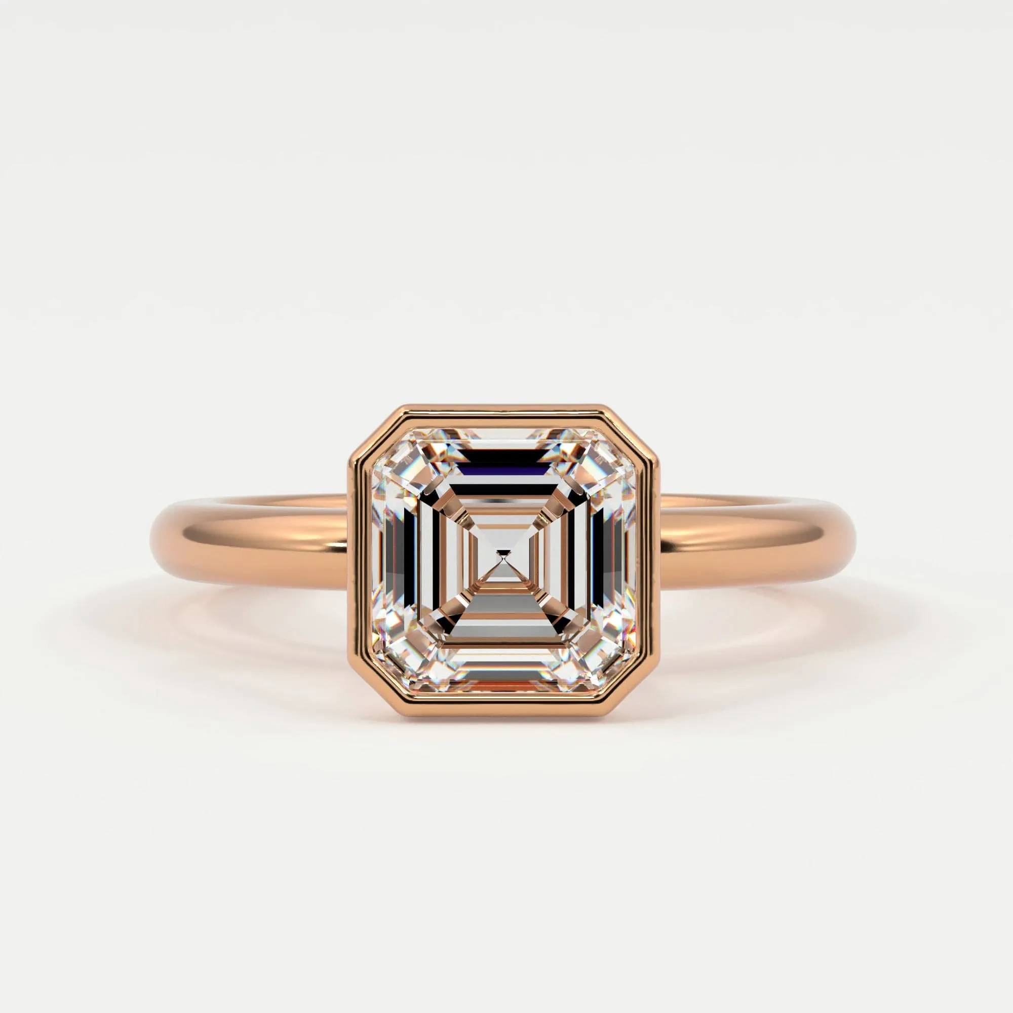 Square Radiant Cut Bezel Setting