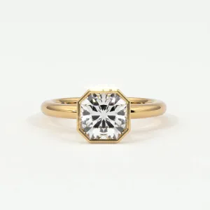 Square Radiant Cut Bezel Setting