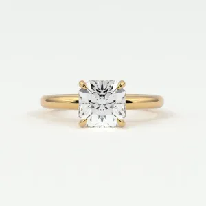 Square Radiant Cut Diamond Solitaire Band