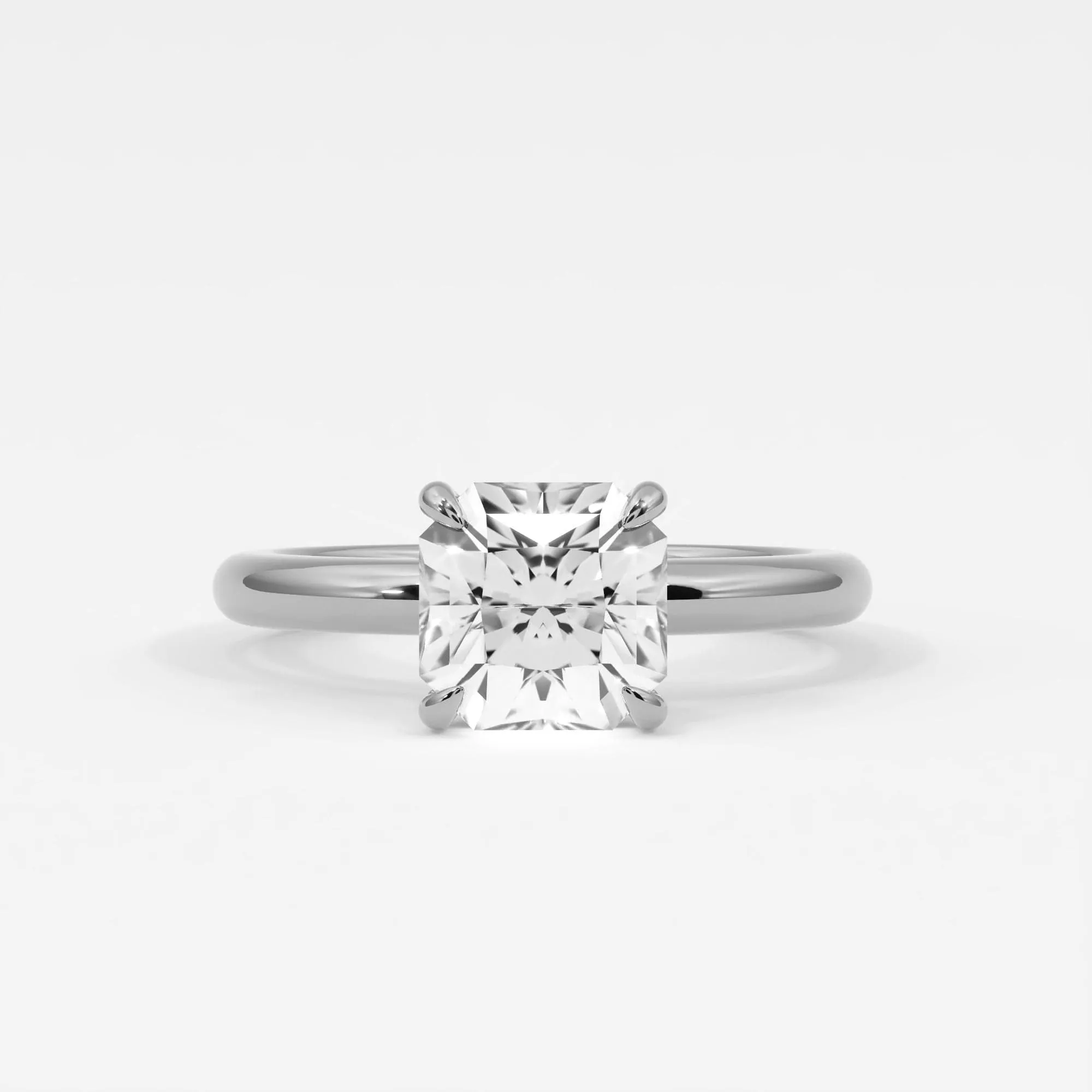 Square Radiant Cut Diamond Solitaire Band