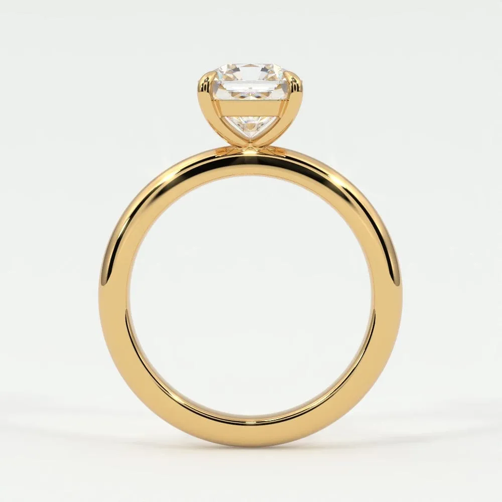 Square Radiant Cut Diamond Solitaire Band