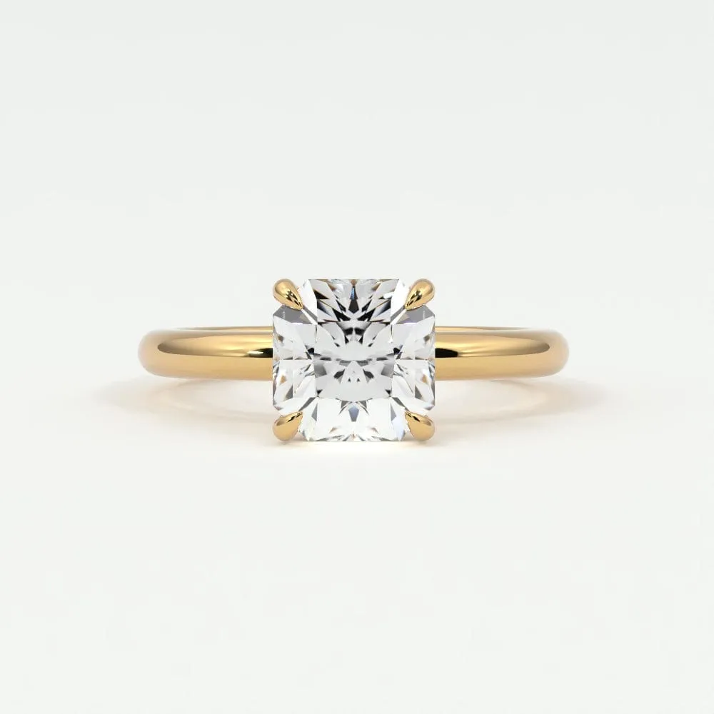 Square Radiant Cut Diamond Solitaire Band