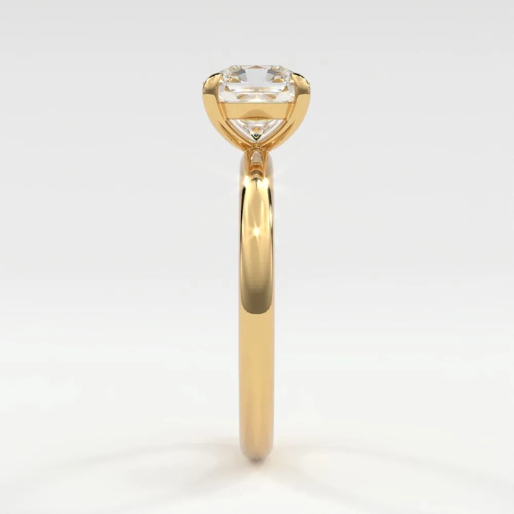 Square Radiant Cut Diamond Solitaire Band