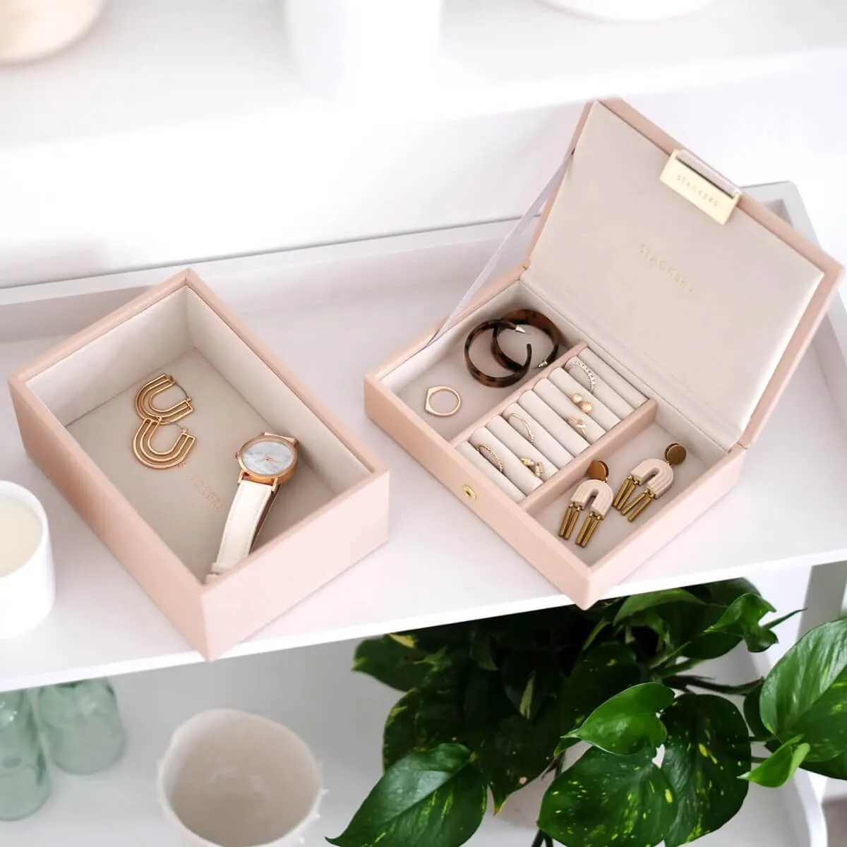 Stackers Mini Jewellery Box (Set) - Blush Pink