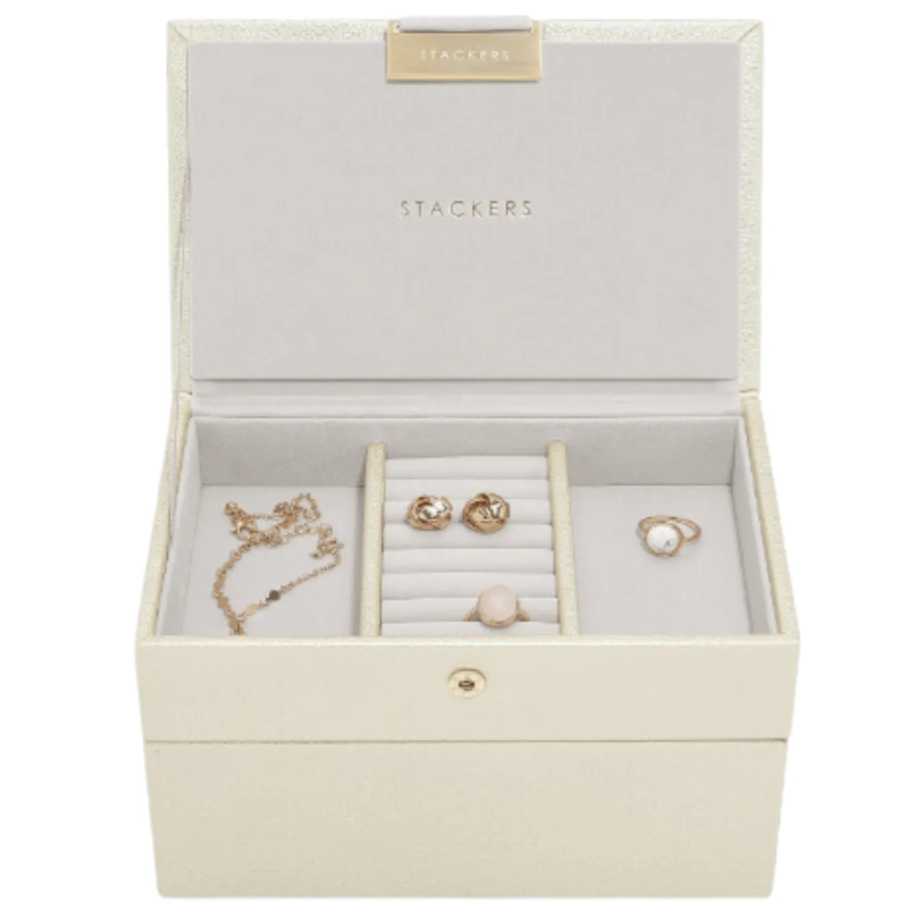 Stackers Mini Jewellery Box (Set) - Metallic Pearl