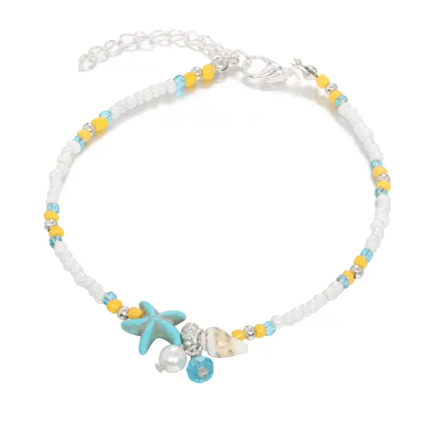 Starfish & Seashell Beaded Anklets - Multiple Styles