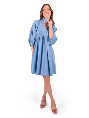 Stella Dress - Denim Chambray