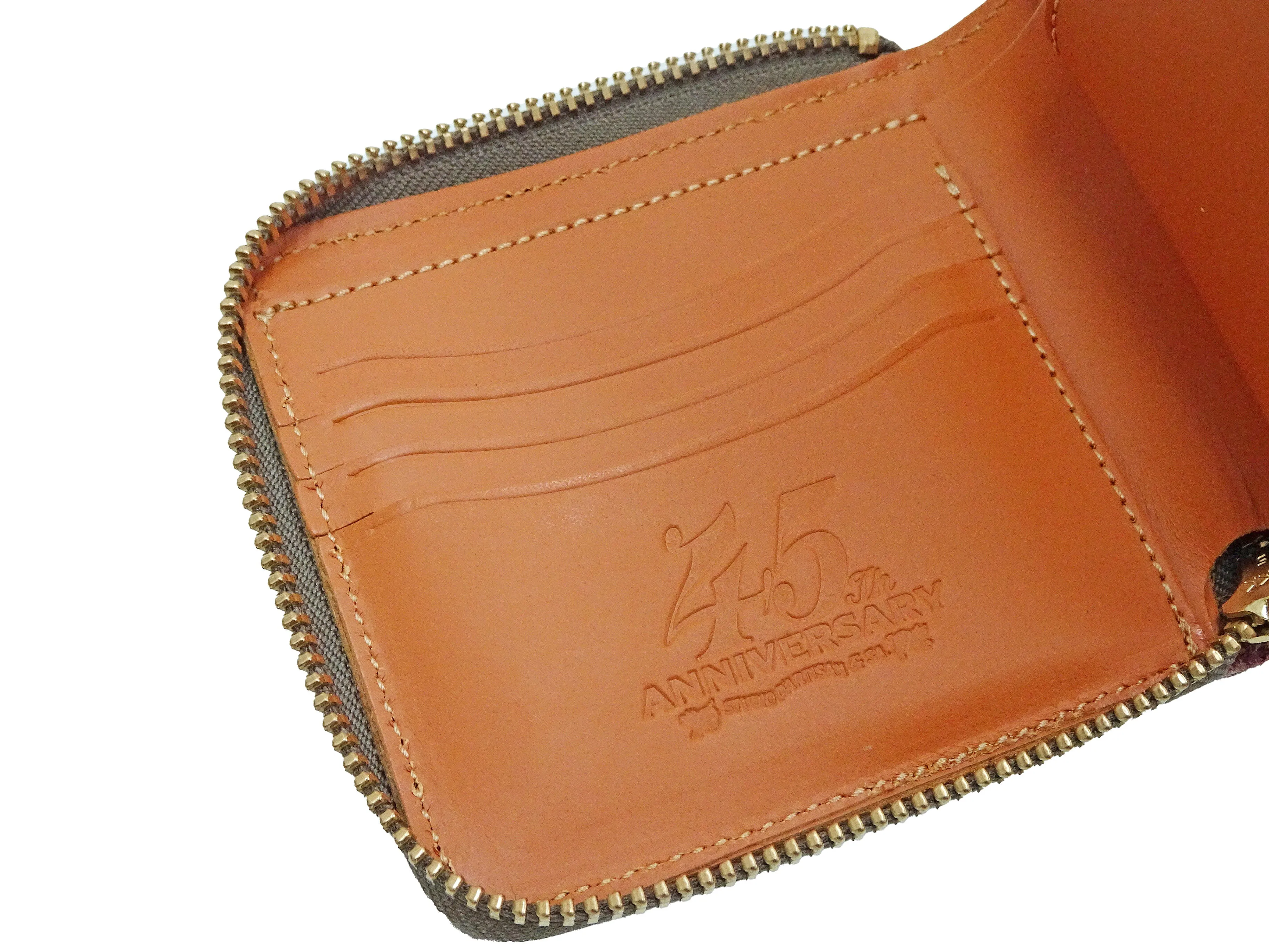 Studio D'artisan Wallet Men's Casual Natural Plant Dyed Leather Wallet Zip Around Short Wallet SP-101 Earth-Colored Red