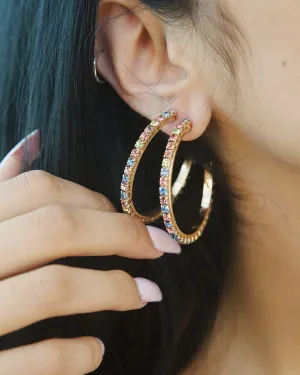 Subtle Glow Hoop Earrings