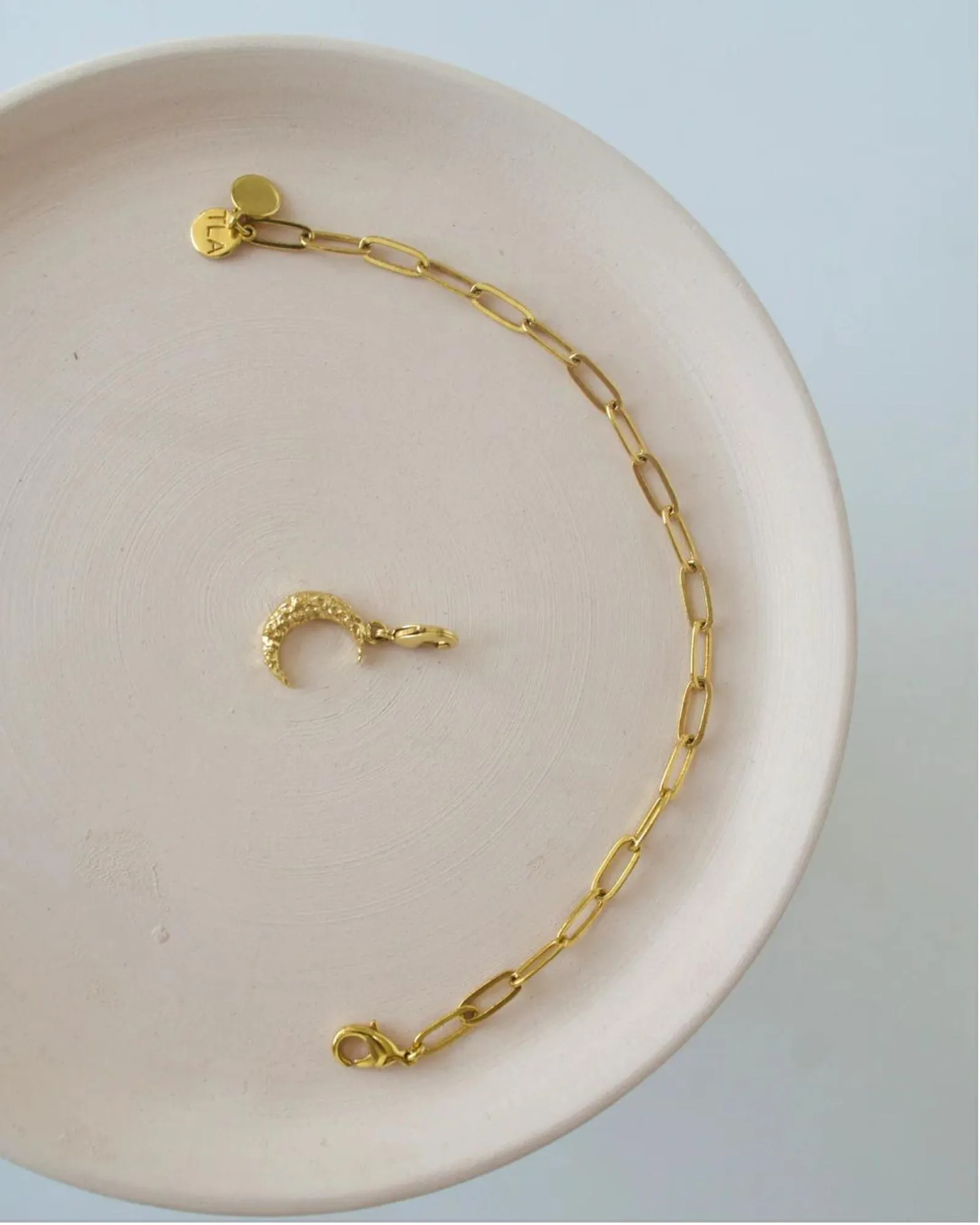 Textured Moon Charm