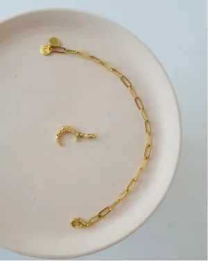 Textured Moon Charm