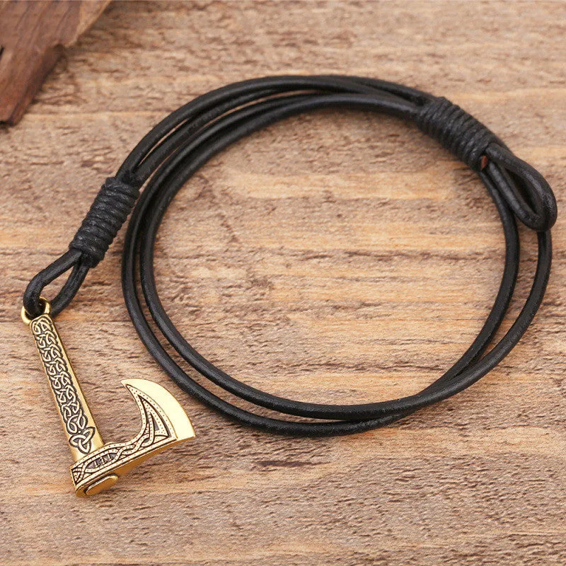 Thor's Hammer Leather Multilayer Bracelet