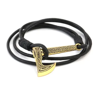 Thor's Hammer Leather Multilayer Bracelet