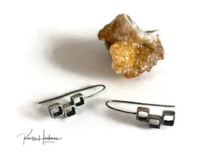 Triple Stack Cube Earrings