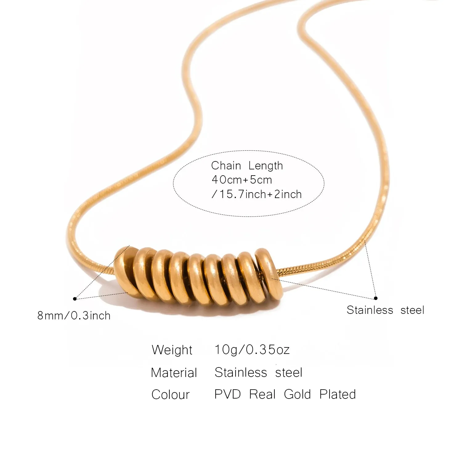 UHBINYCA Simple Personalized Circular Ring Pendant Necklace
