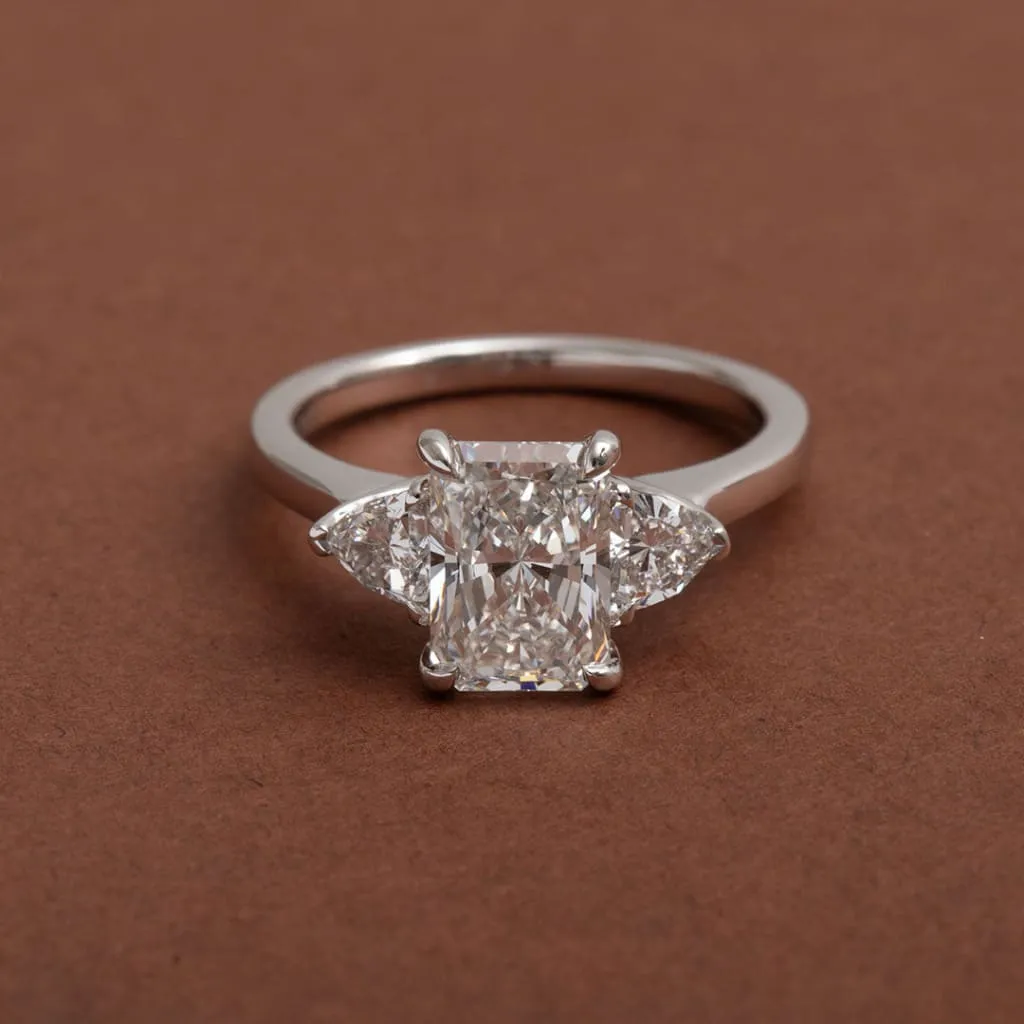 VENTURA | Radiant 3-Stone Lab Diamond Set in Platinum 2.50ct