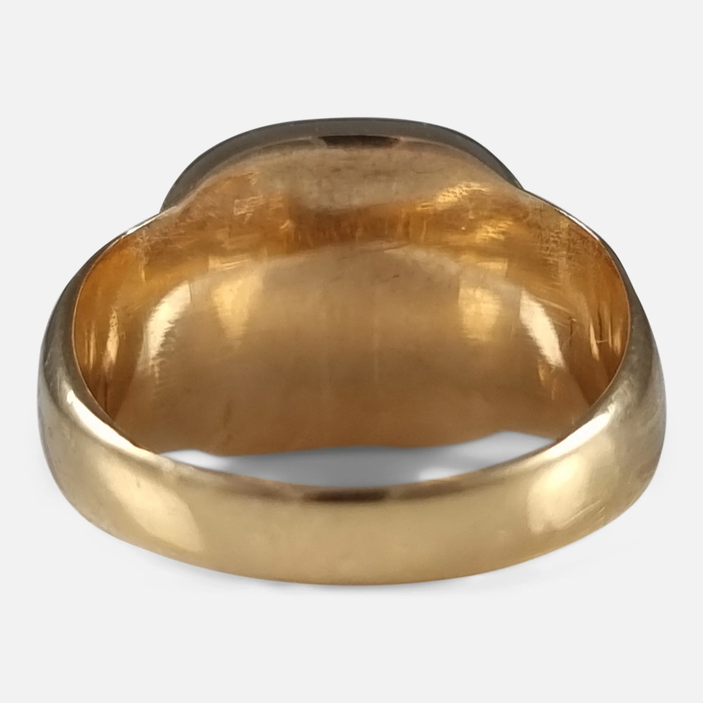 Victorian 18ct Gold Pearl, Enamel, and Hair Memorial Ring - 1881