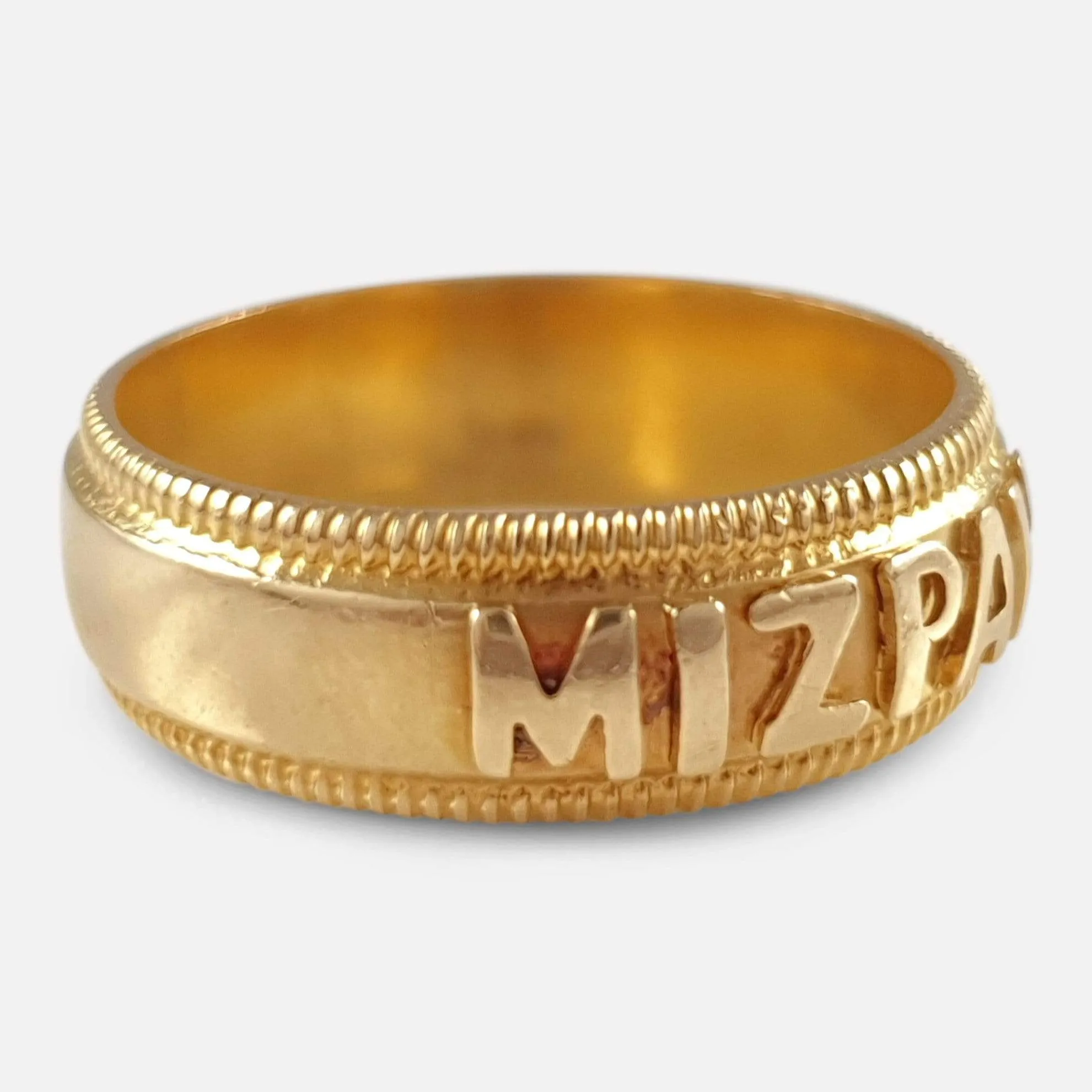 Victorian 18ct Yellow Gold Mizpah Ring, 1894