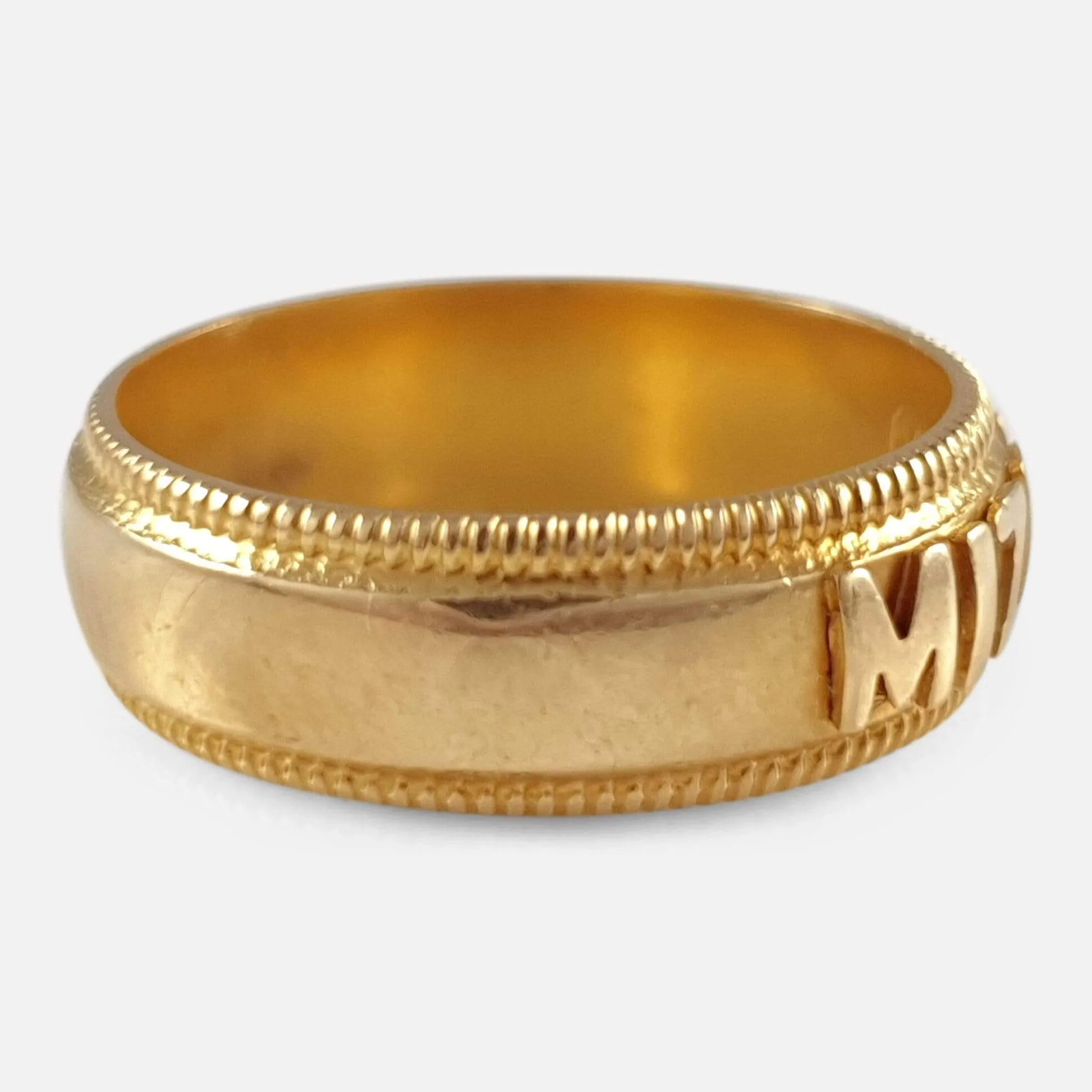 Victorian 18ct Yellow Gold Mizpah Ring, 1894