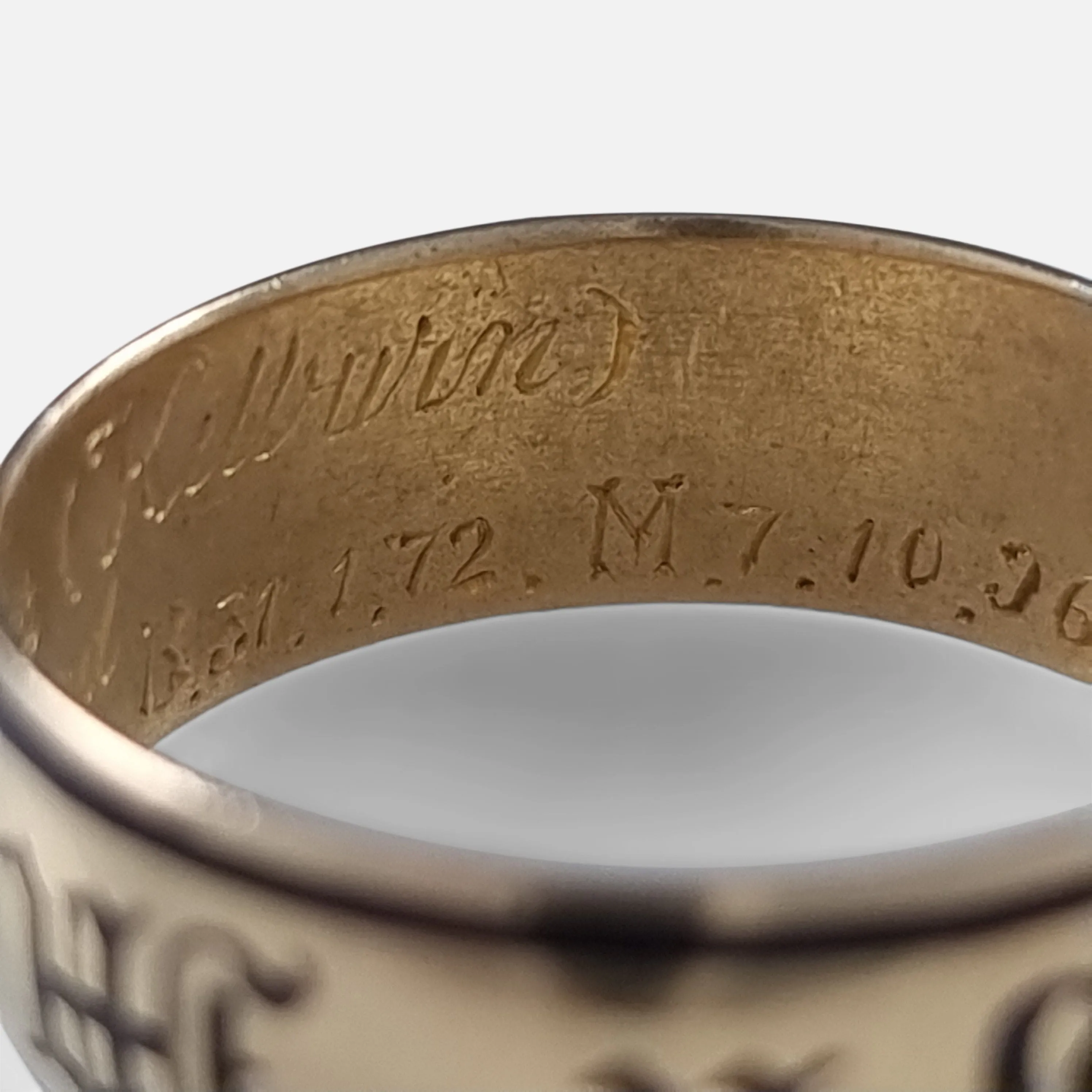 Victorian 22 Carat Gold and Enamel Memorial Ring - 1896