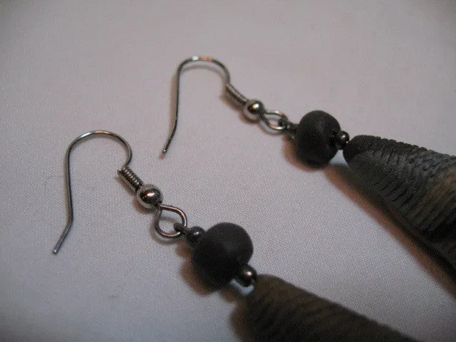 VIntage Painted Natural Ocean SEA SHELLS Seashells Cone DANGLING DANGLE Hook EARRINGS Set