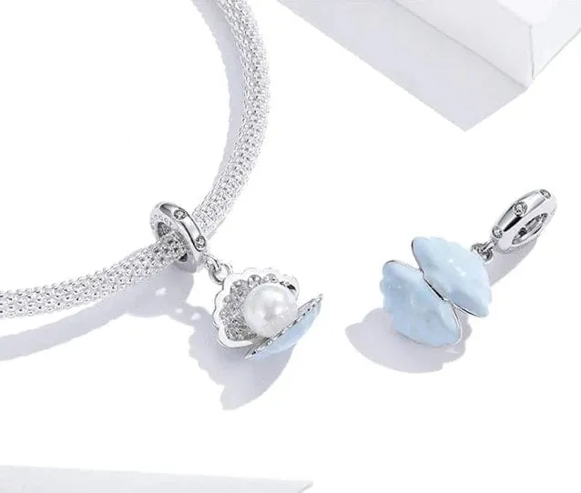 White Pearl Shell Bracelet Charm